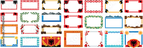 Albanian Decorative Frames for Graphic Design and Creative Projects