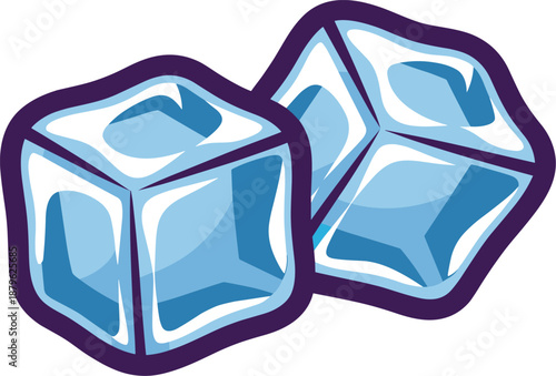 Two interlocking cubes on white background