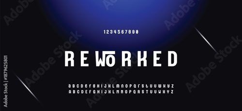 Abstract minimal future alphabet fonts. simple typography sport future creative font . vector illustrator