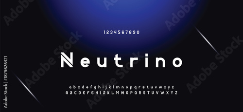 Abstract minimal future alphabet fonts. simple typography sport future creative font . vector illustrator