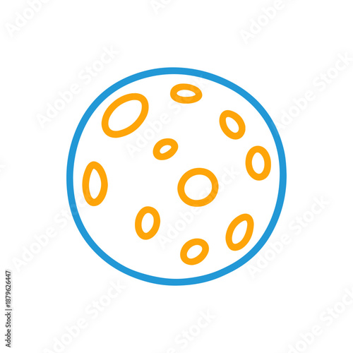 Craters Moon Surface Doodle