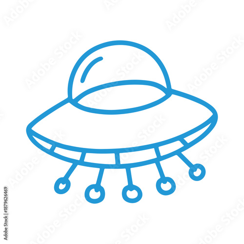 UFO Spaceship Flight Doodle