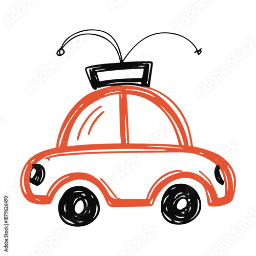 Toy Car Vehicle Doodle