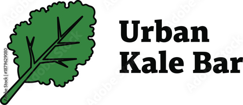 A Minimalist Fresh Logo Design for Urban Kale Bar Vector Illustration 