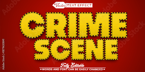  Crime Scene Investigation Vector Fully Editable Smart Object Text Effect