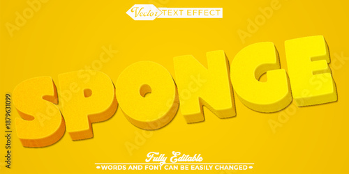  Sponge Clean Hygiene Vector Fully Editable Smart Object Text Effect