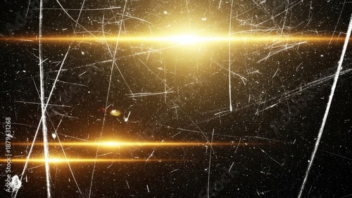 Wallpaper Mural Abstract golden light flare background with scratches and dust texture Torontodigital.ca