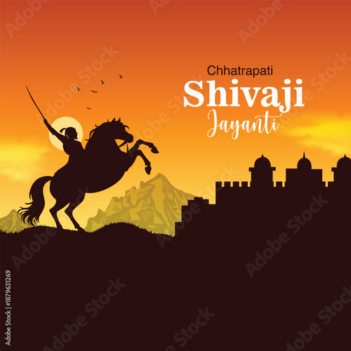 19th February Happy Shivaji jayanti. abstract vector illustration design