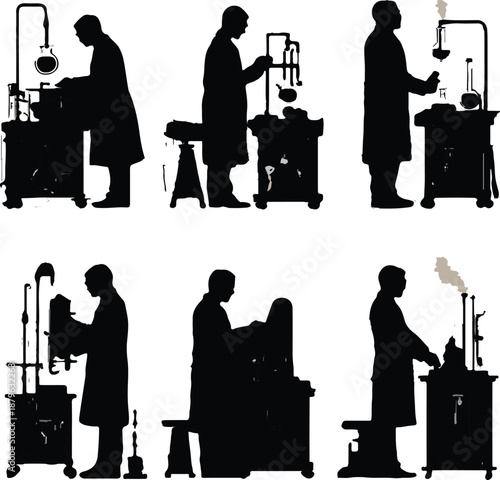 Scientists conducting lab tests