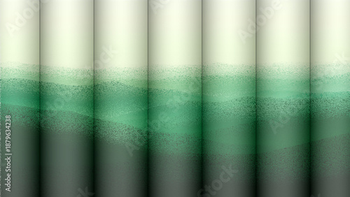 An abstract green background features a textured pattern of elegant lines on a colorful cotton fabric material, perfect for a modern wallpaper or textile design