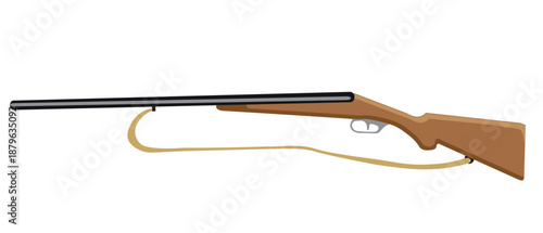 Color image of a hunting rifle. flat illustration