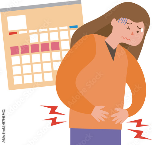 生理痛で苦しむ女性