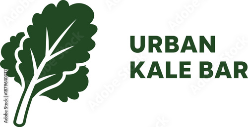 Urban Kale Bar logo featuring minimalist green design for a calm brand aesthetic vector illustration