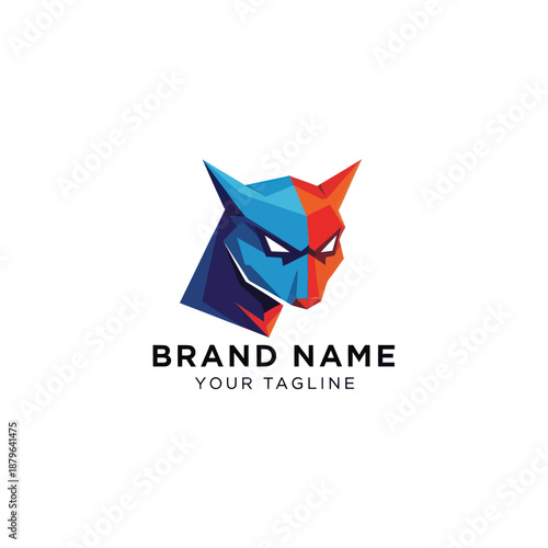 Free Download Colorful Fox Head Logo Design Template. - GFXLoad