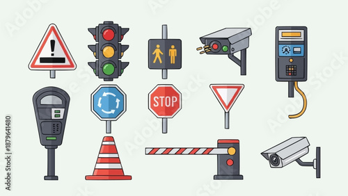 Collection of Traffic Control and Security Devices.