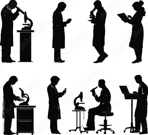 Scientists conduct experiments