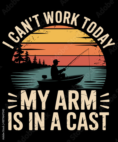 Funny Fishing For  Fisherman Arm Cast Fish Hunting