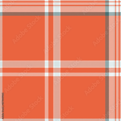 Dog tooth fabric check textile, flow texture pattern background. Oriental vector seamless plaid tartan in red and white colors.