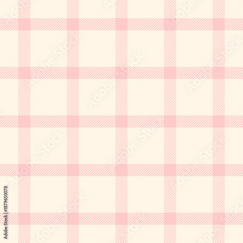 Thanksgiving textile fabric check, ribbon background texture tartan. Grid seamless plaid vector pattern in old lace and sea shell colors.