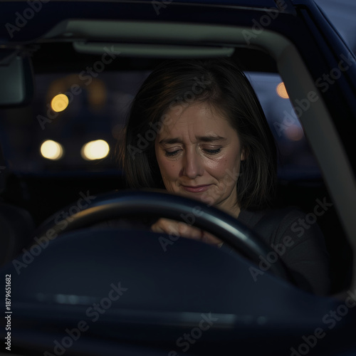 Parent Crying in Car After Work