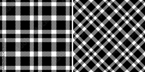 Vector fabric background of textile texture check with a plaid tartan seamless pattern. Set in monochrome colors. Colorful fashion choices for a vibrant look.
