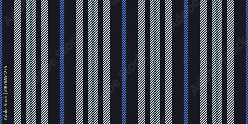 Fiving room stripe textile fabric, infant pattern texture lines. Pevival background vector seamless vertical in black and white colors.
