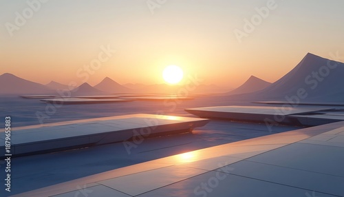 Wallpaper Mural sunset on the beach Torontodigital.ca