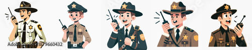 sheriff talking on walkie talkie