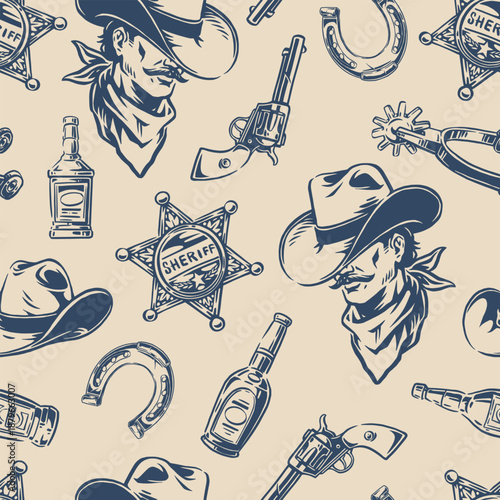 Cowboy pattern design