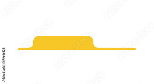 Yellow binder tab isolated on a white background, showcasing a minimalist design with clean lines and vibrant color, perfect for organizing documents