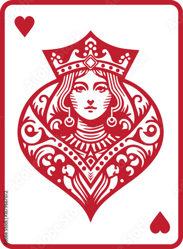 Elegant Queen of Hearts