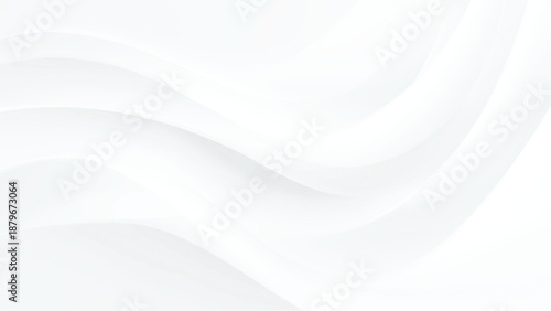 Abstract white wavy background with smooth curves