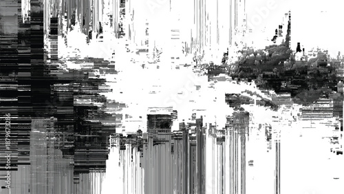 Glitchy distorted digital error abstract background texture