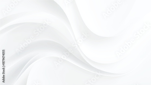 Smooth white wavy abstract background texture design element