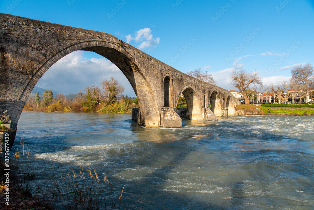 Fototapeta premium The historic bridge of Arta, Epirus, Greece