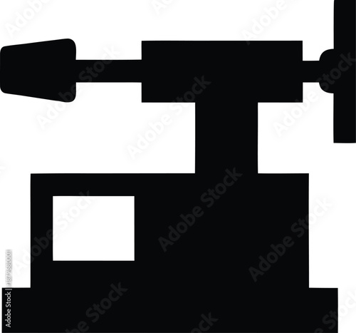 oaxacan wood lathe silhouette vector illustration on transparent background