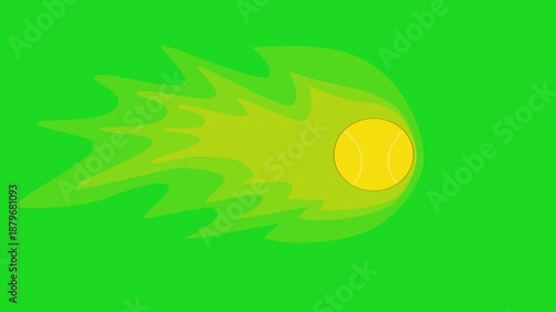 the fireball trembles animation video with green screen