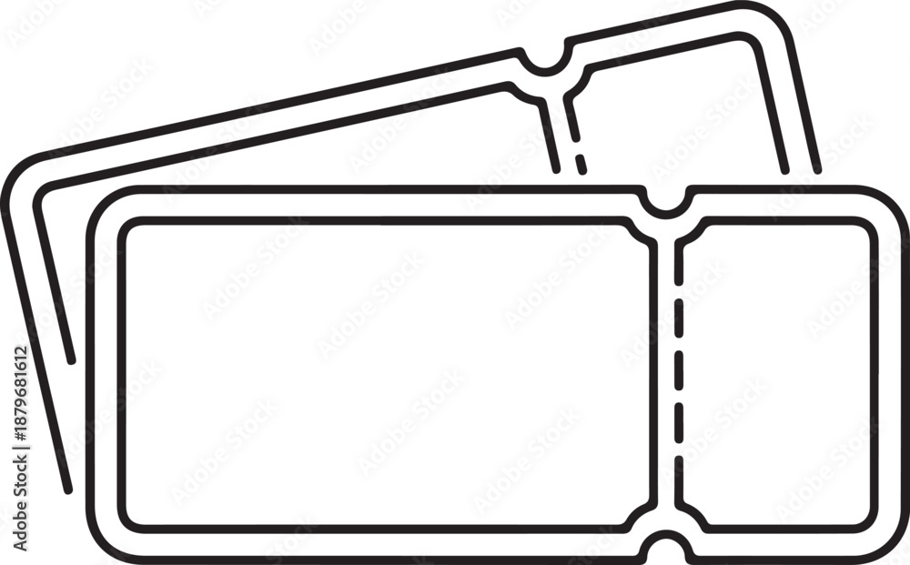 Fototapeta premium Blank Event Vouchers Line Art