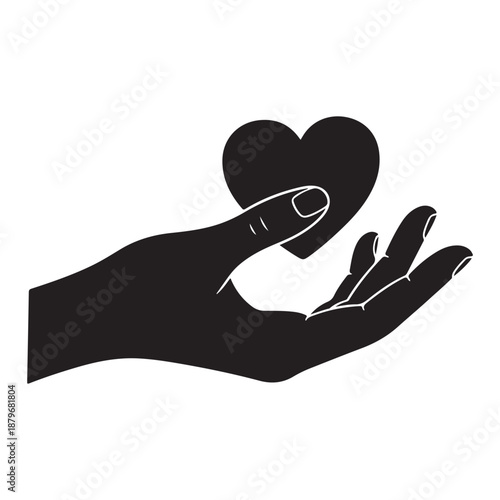 hand holding heart