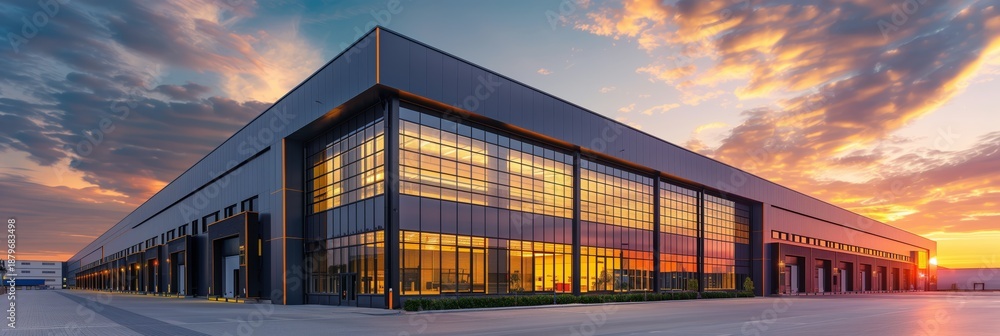 © Wolfilser - modern building of a warehouse and logistics center