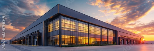 modern building of a warehouse and logistics center