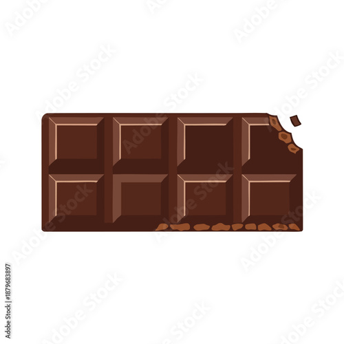 Broken Chocolate Bar with Missing Pieces