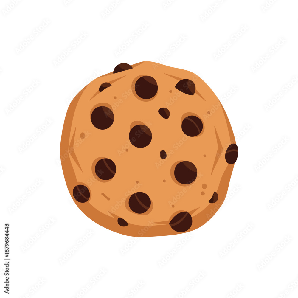 Fototapeta premium Chocolate Chip Cookie Illustration