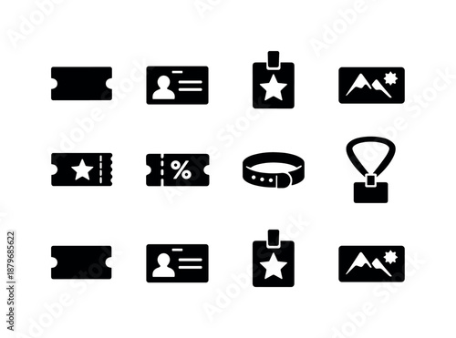 Holiday Admission Icons. Holiday Admission Icons. Filled icon set of Holiday Admission Icons: admission ticket