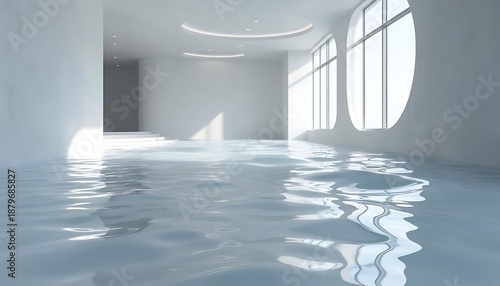 Wallpaper Mural 3d render of a modern building Torontodigital.ca