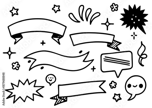 Collection of red speech bubbles with various emotions and icons Vector