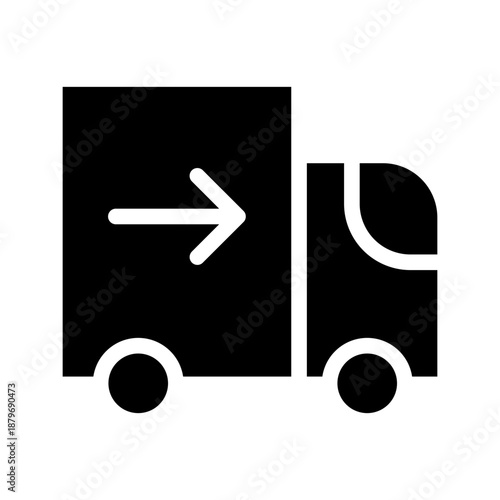 delivery truck glyph icon