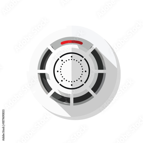 Smoke Detector on White Background