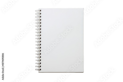 A spiral bound notebook with no writing on it