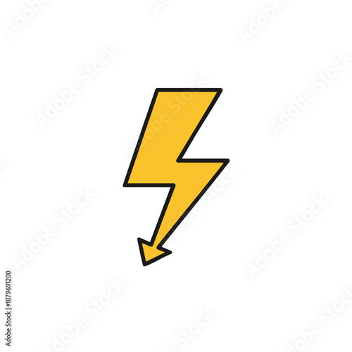 Yellow Lightning Bolt Icon